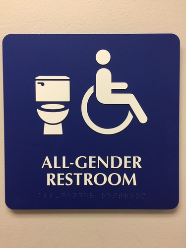 All,gender,restroom,sign,posted,outside,a,bathroom,in,california