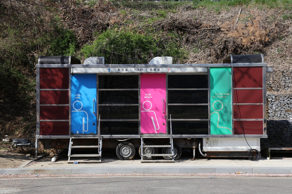 Mobile,public,toilet,trailer,for,outdoor,events,in,south,korea.